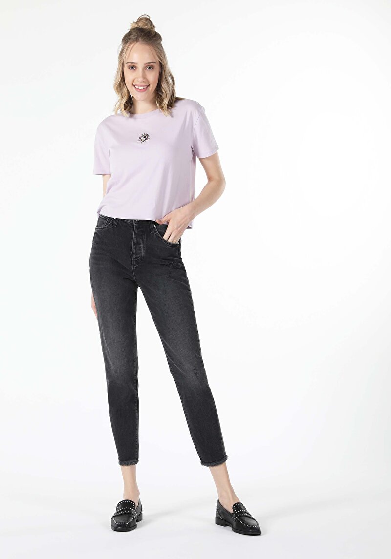 Изображение Женские джинсы облегающего кроя со средней посадкой slim fit