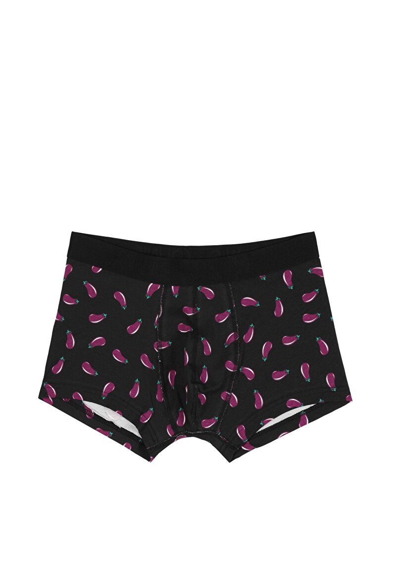 Изображение Мужские черные боксеры с принтом modern fit