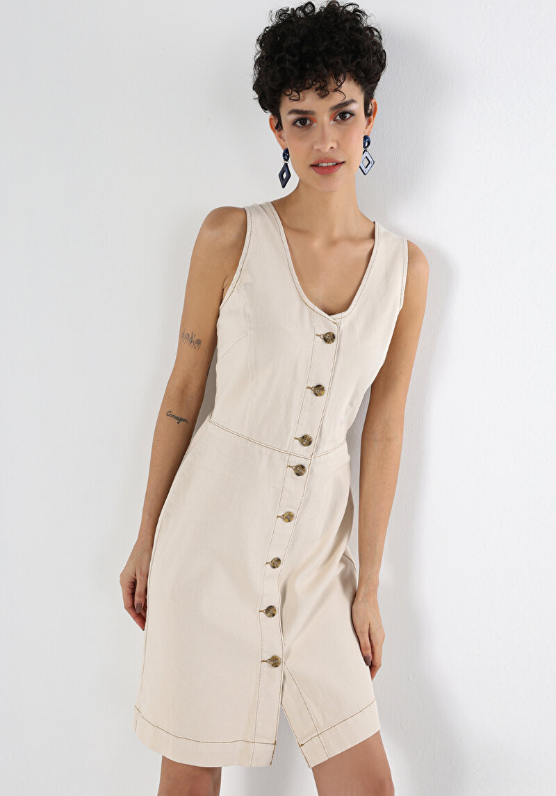 Показать информацию о Женское облегающее платье без рукавов из натуральной ткани