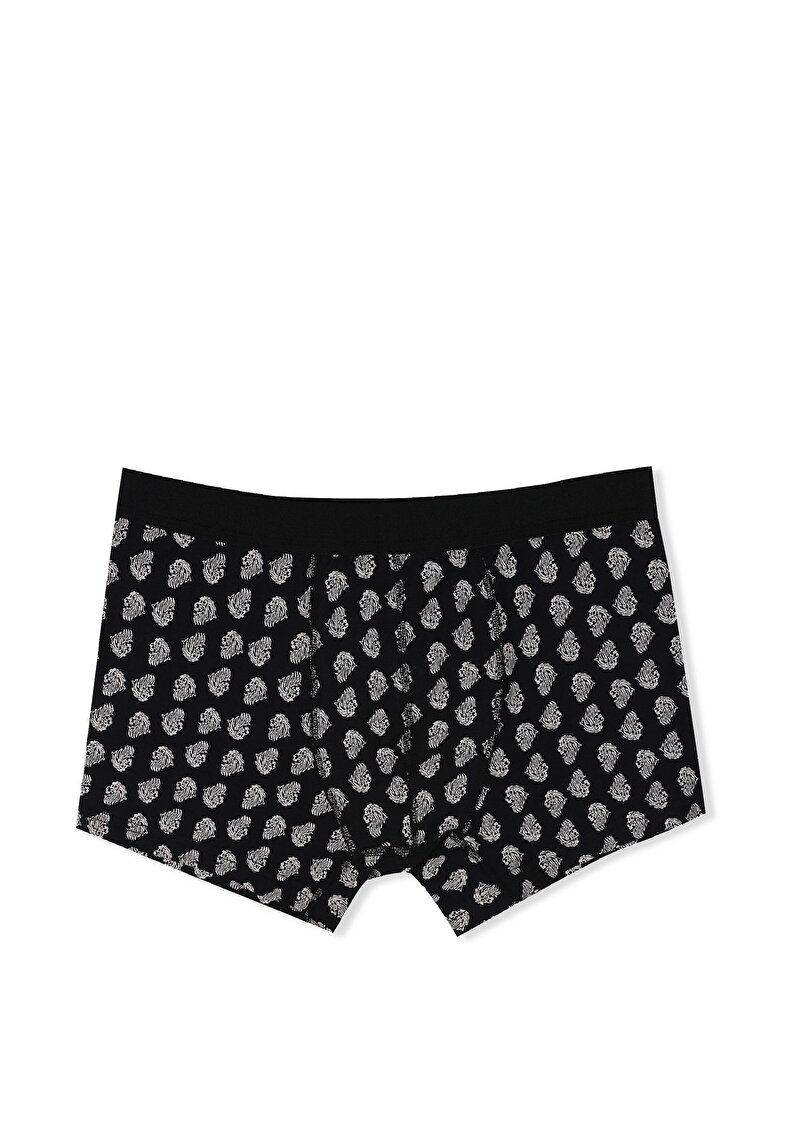 Изображение Мужские черные боксеры modern fit с принтом