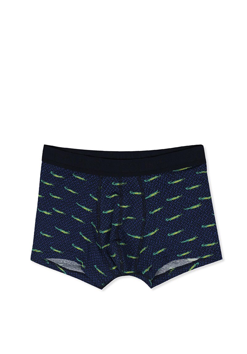 Изображение Мужские тёмно-синие боксеры modern fit с принтом