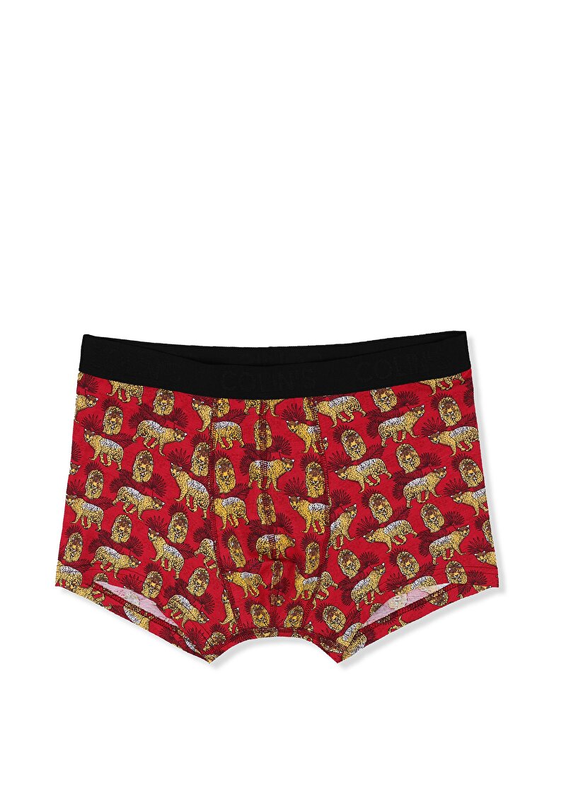 Изображение Мужские боксёры бордового цвета с принтом modern fit