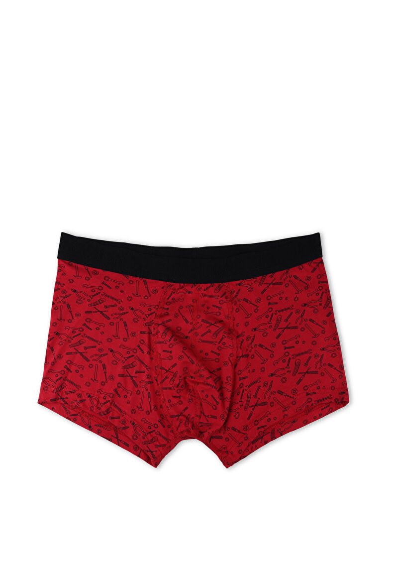 Изображение Мужские красные боксёры с принтом modern fit