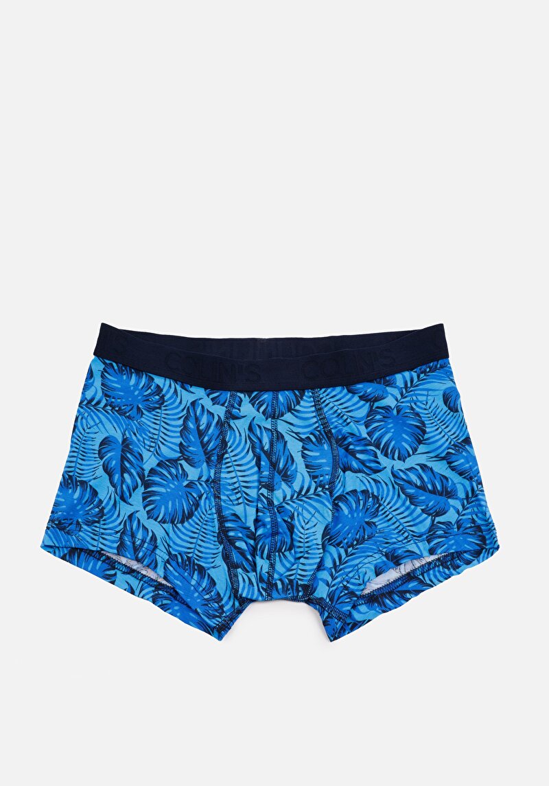 Изображение Мужские синие боксёры с принтом modern fit