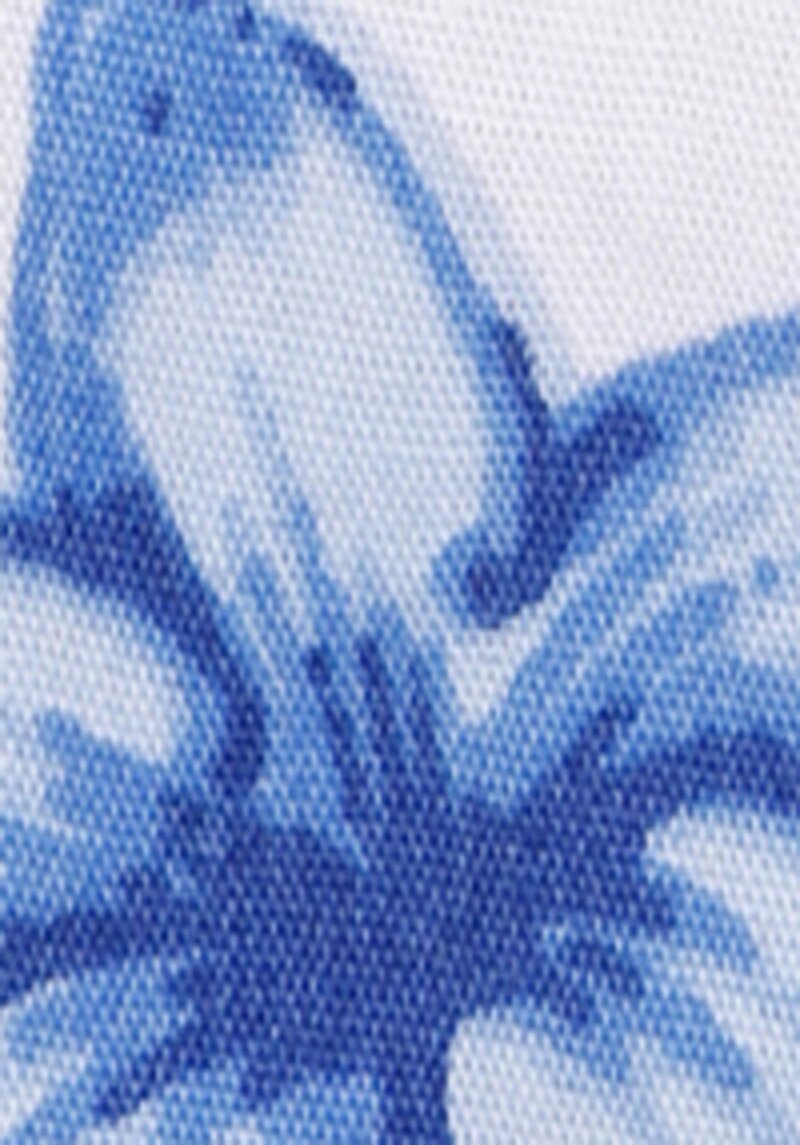 Показать информацию о Женская белая рубашка облегающего кроя без рукавов с квадратным воротником и цветочным принтом