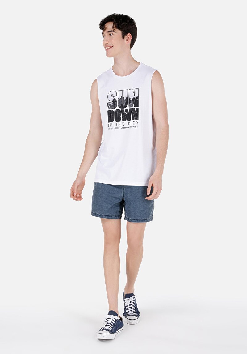 Изображение Мужские синие плавательные шорты slim fit