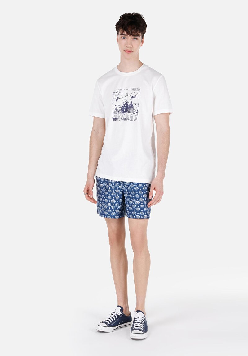 Изображение Мужские темно-синие плавательные шорты slim fit