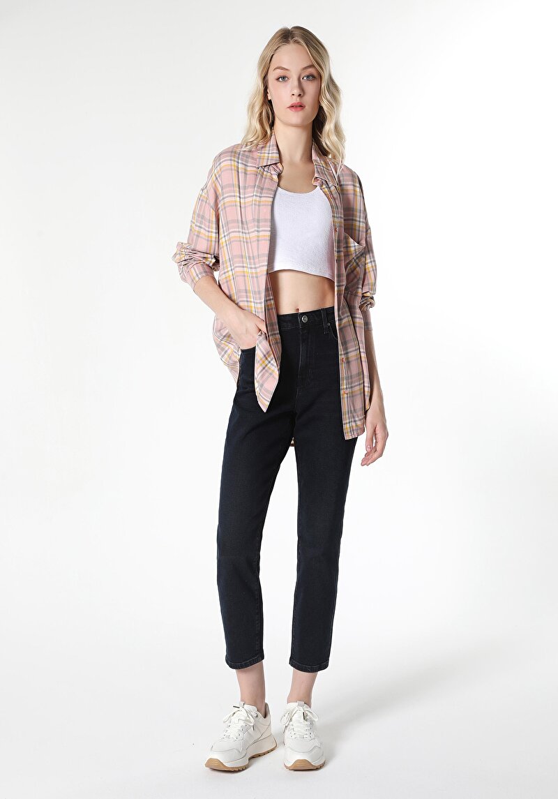 Изображение Женские узкие джинсы slim fit со средней посадкой