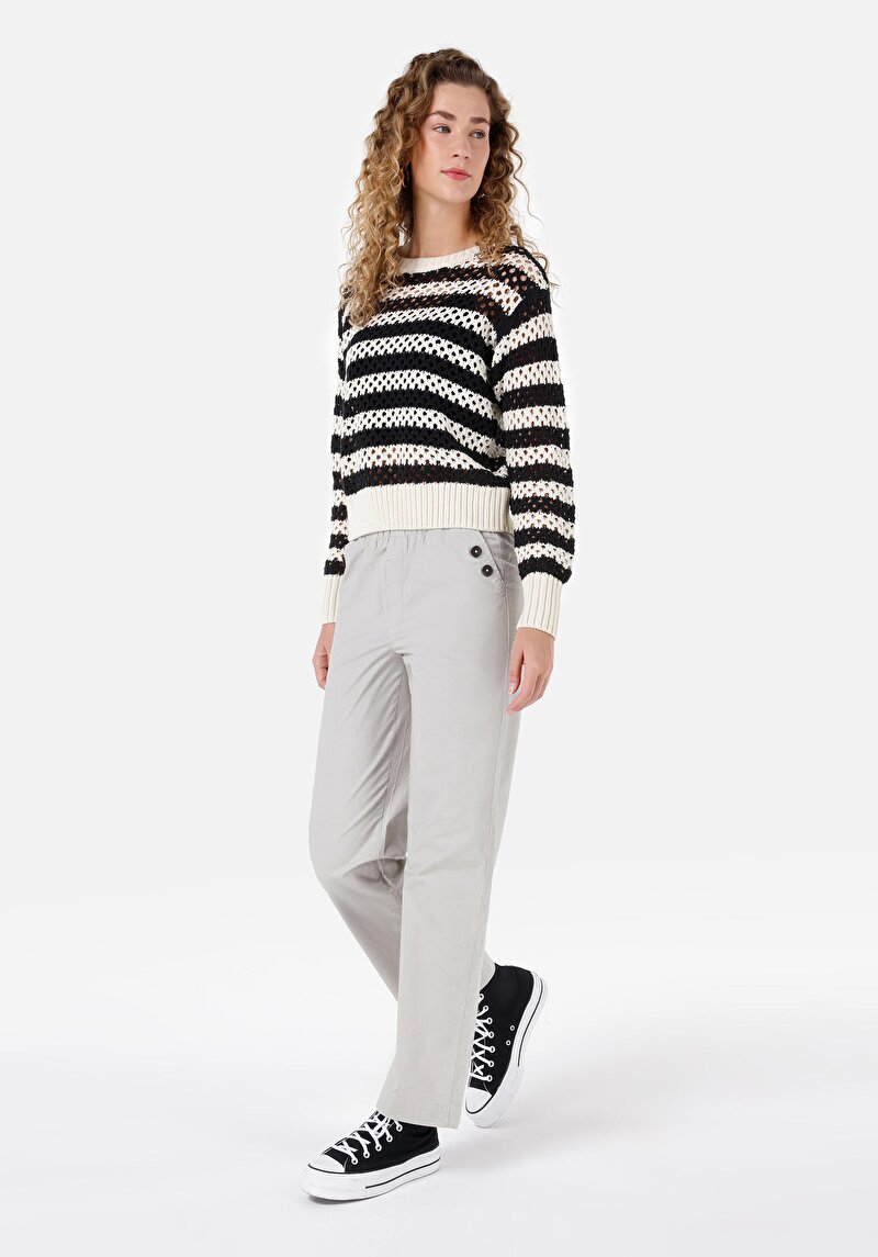 Изображение Женские брюки stone, широкого кроя, с завышенной талией