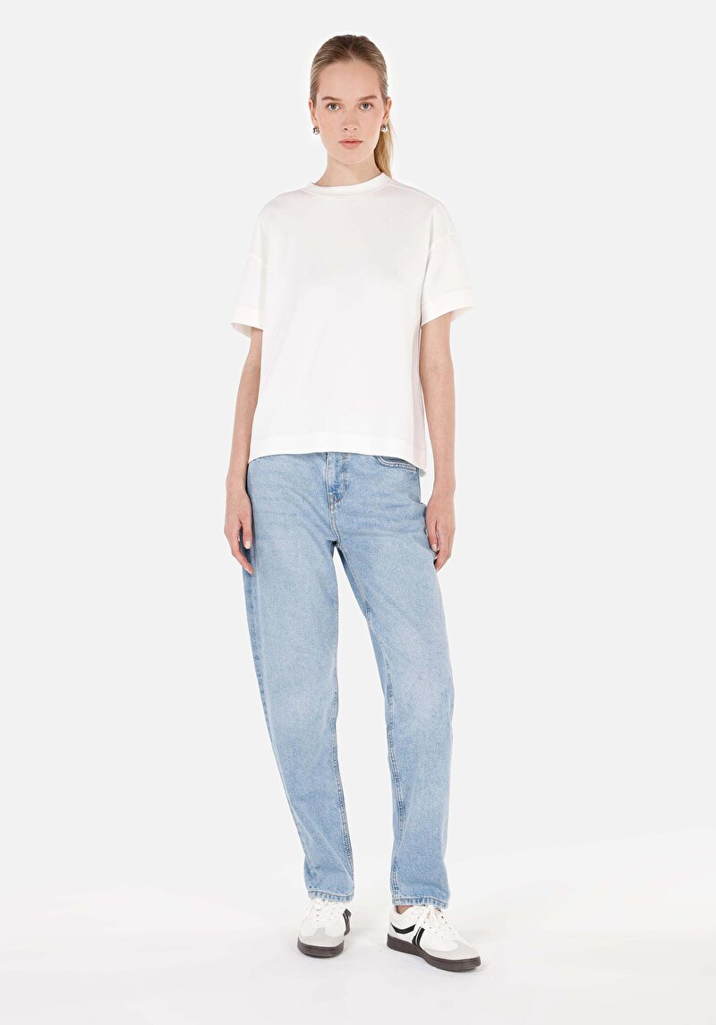 Изображение Женские индиго джинсы бойфренд (boyfriend fit)