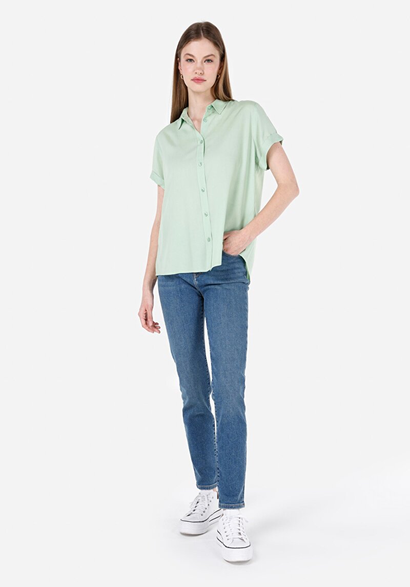 Изображение Женские темно-синие джинсы облегающего кроя