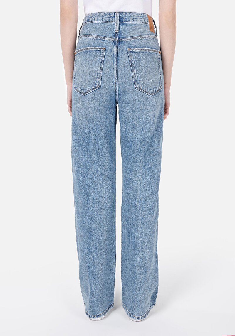 Показать информацию о Женские джинсы прямого кроя, полной длины, с высокой посадкой, цвета индиго