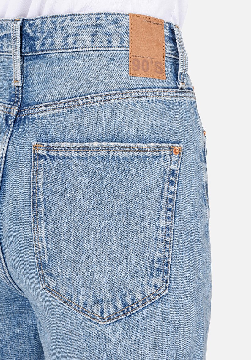 Показать информацию о Женские джинсы прямого кроя, полной длины, с высокой посадкой, цвета индиго