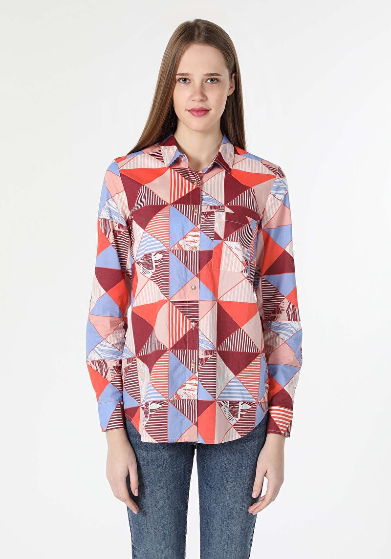 Показать информацию о Женская рубашка длинный рукав