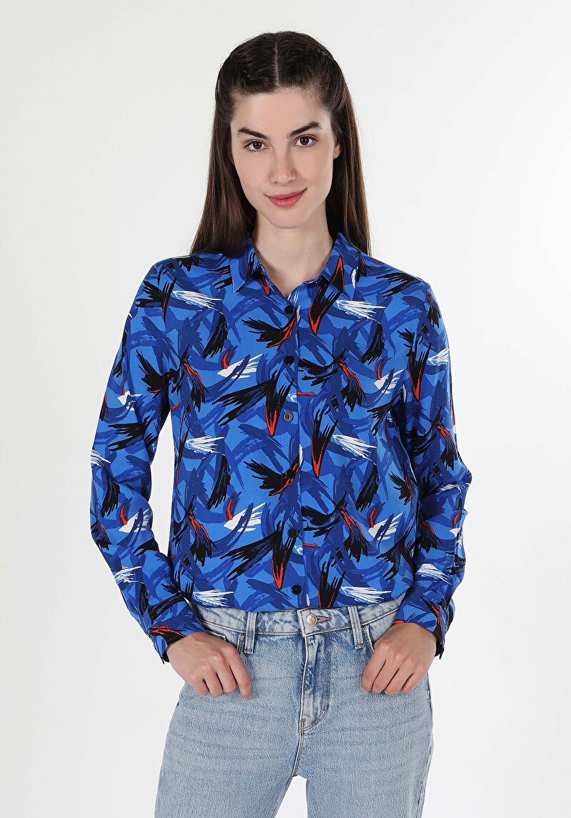 Изображение Женская рубашка длинный рукав