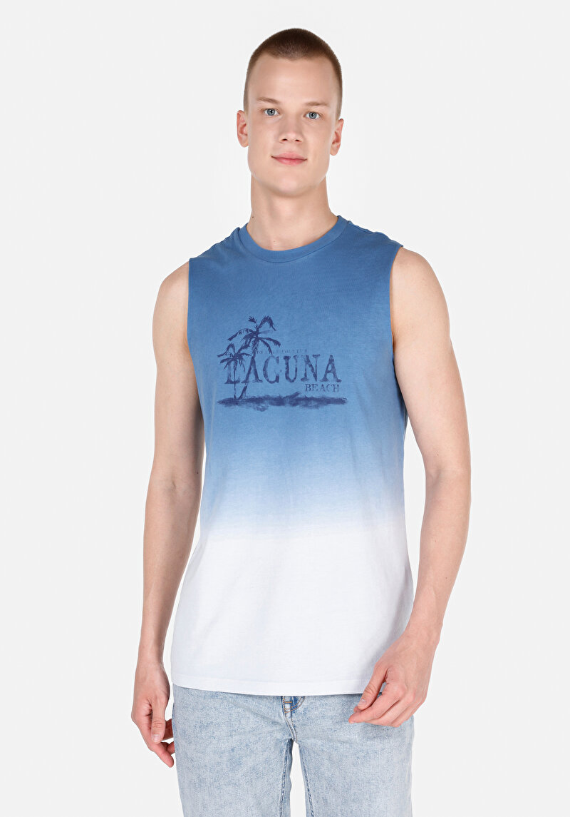 Изображение Мужская белая майка стандартного кроя