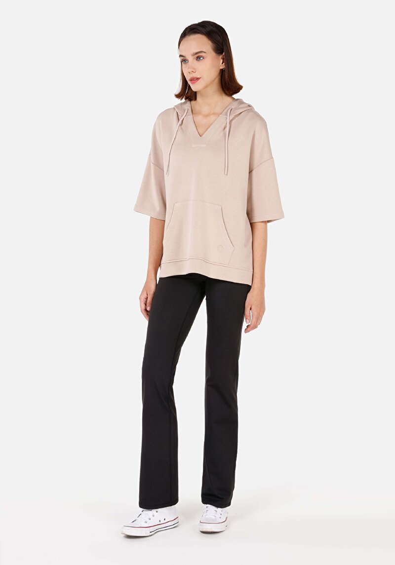 Изображение Женские трикотажные леггинсы черного цвета slim fit с высокой посадкой