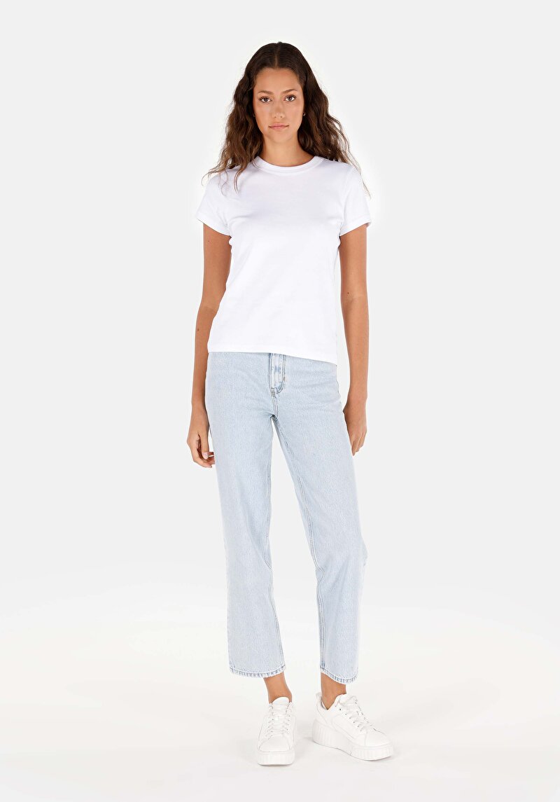 Изображение Женские прямые джинсы из денима