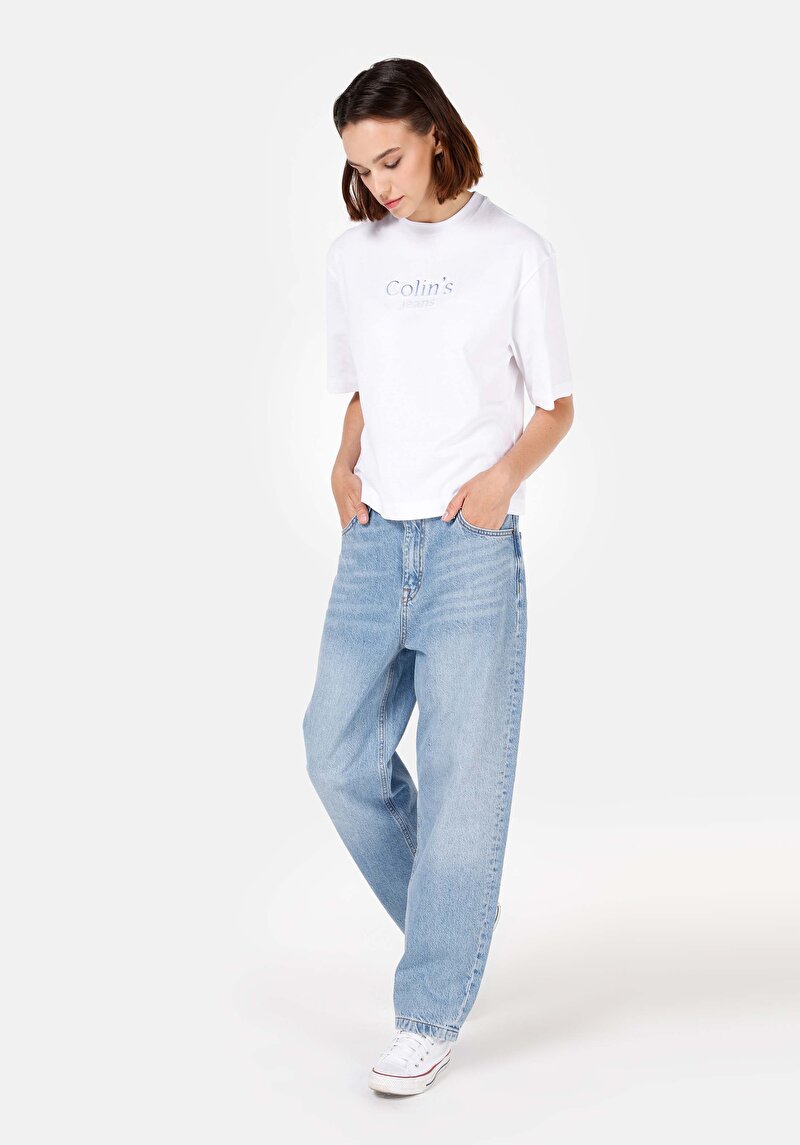 Изображение Женские джинсы balloon fit, цвет индиго