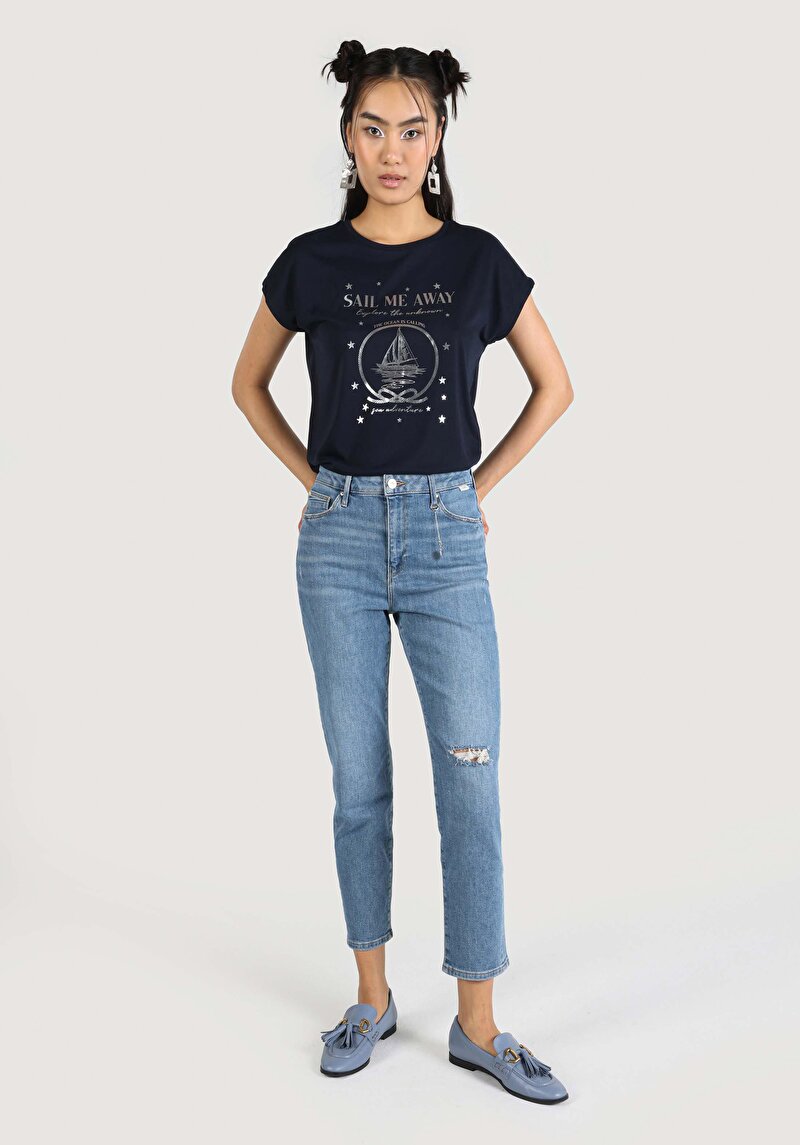 Изображение Женские узкие джинсы slim fit со средней посадкой