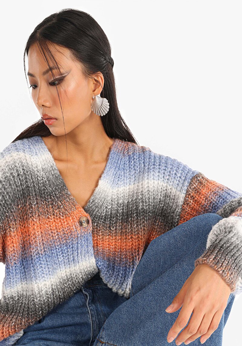 Изображение Женский разноцветный кардиган regular fit