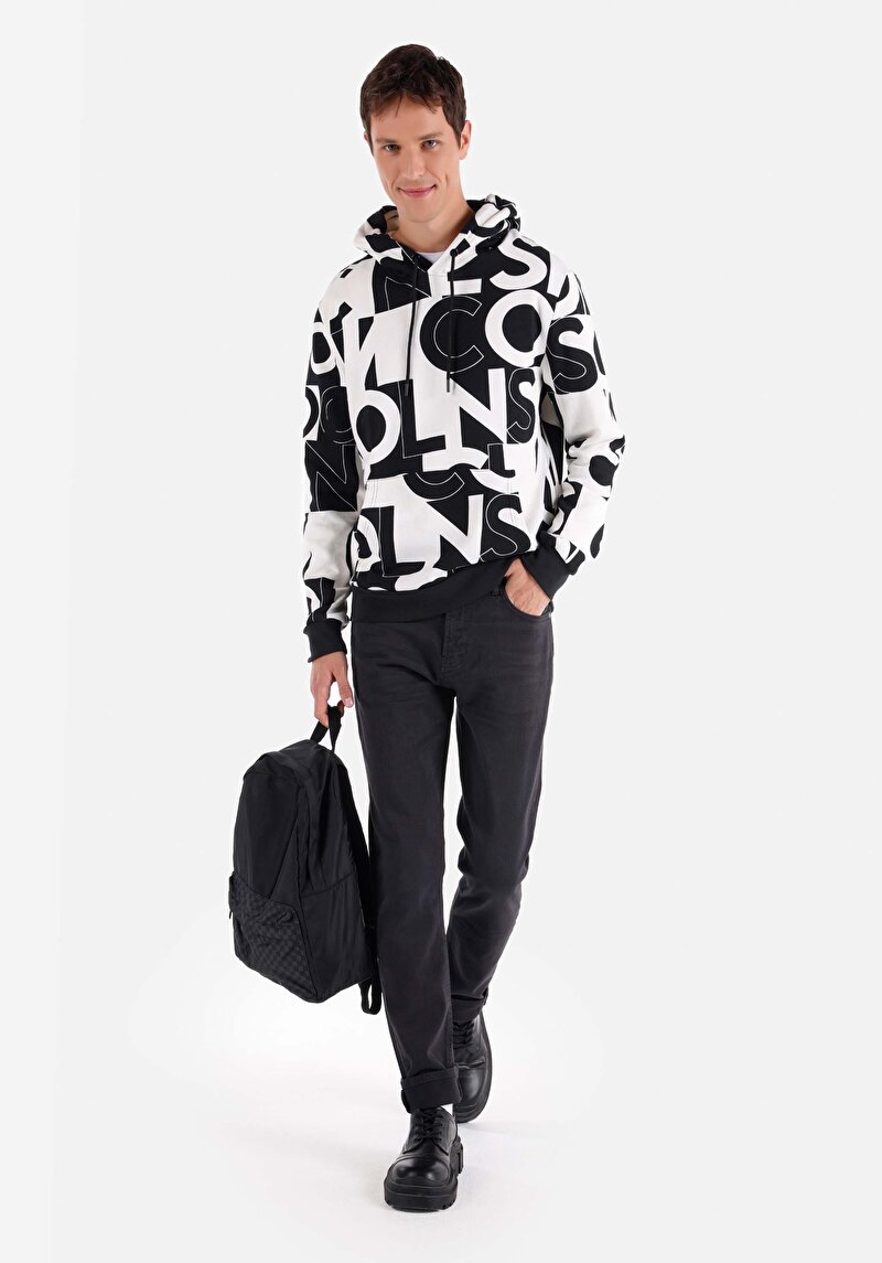 Изображение Мужские брюки антрацитового цвета, прямого кроя, средней посадки