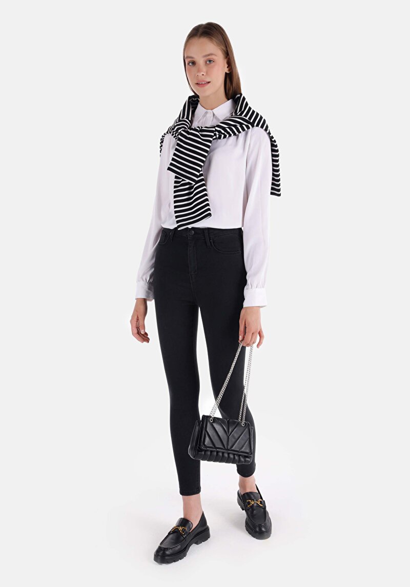 Изображение Женские узкие джинсы из денима