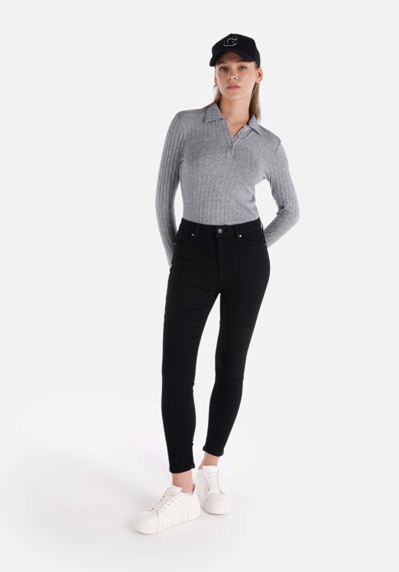 Изображение Женские узкие джинсы из денима