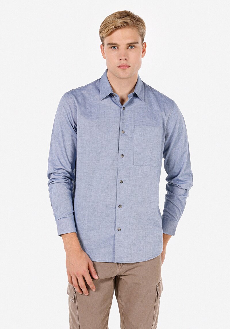 Изображение Мужская рубашка длинный рукав