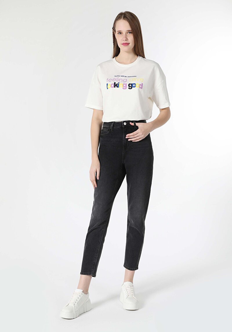 Показать информацию о Женские джинсы из денима mom fit