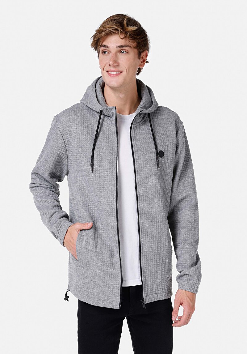 Изображение Мужская серая куртка стандартного кроя