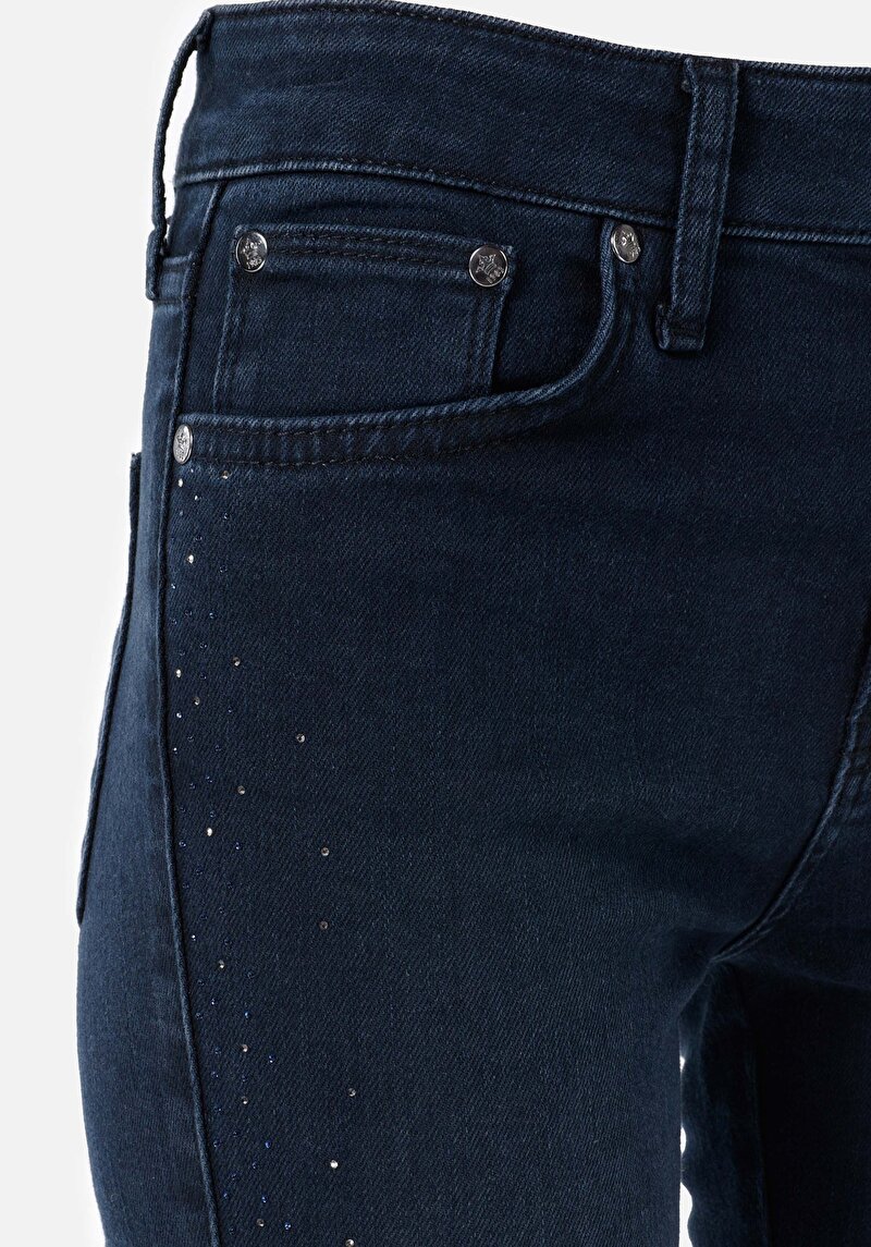 Показать информацию о Женские джинсы цвета индиго суперузкого кроя скинни со средней посадкой