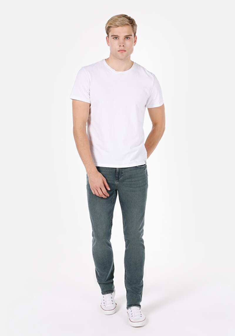 Изображение Мужские джинсы индиго straight fit прямые низкая посадка