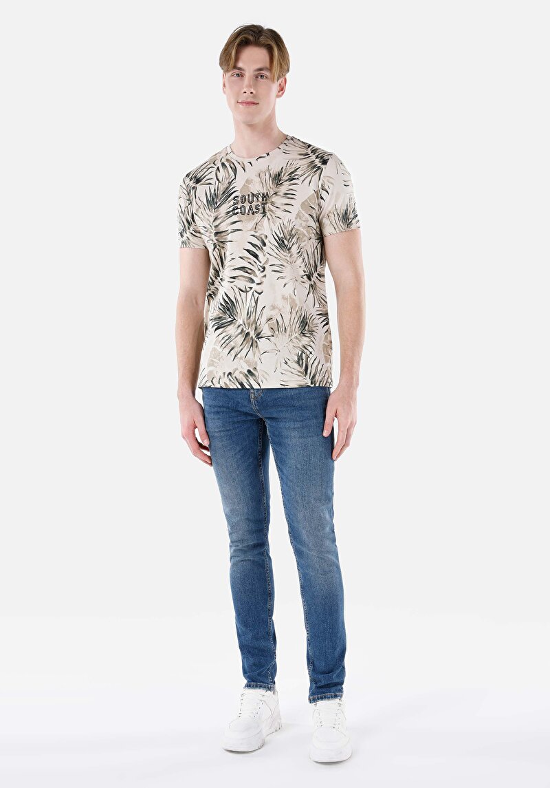 Изображение Мужские джинсы цвета индиго прямого кроя