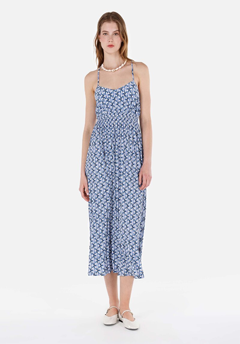 Изображение Женское разноцветное платье стандартного кроя с короткими рукавами