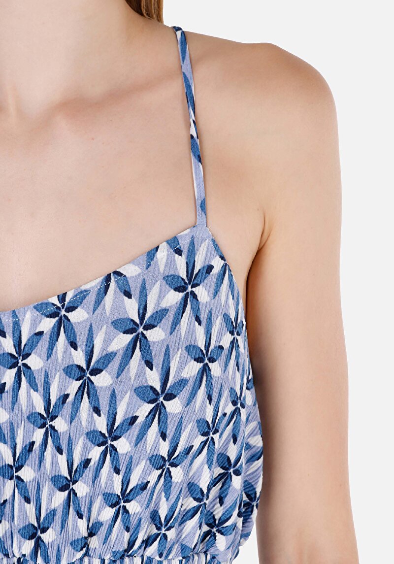 Показать информацию о Женское разноцветное платье стандартного кроя с короткими рукавами