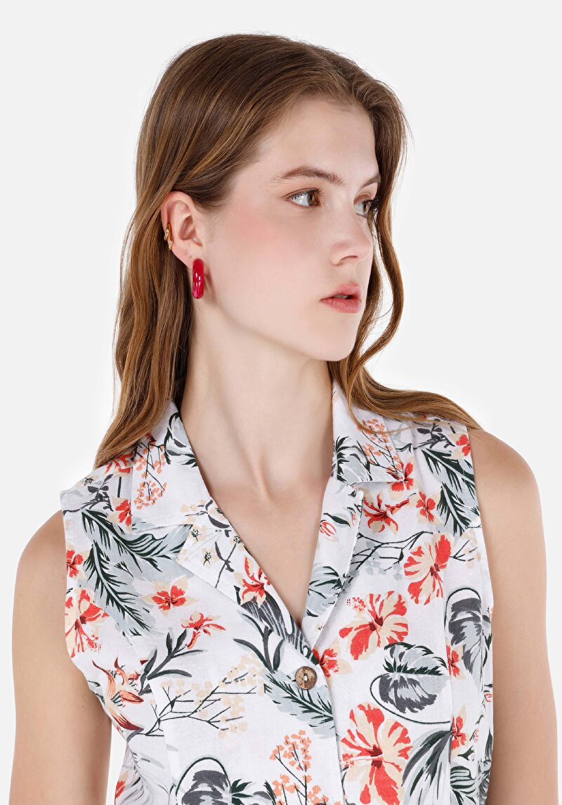 Показать информацию о Женское разноцветное платье стандартного кроя