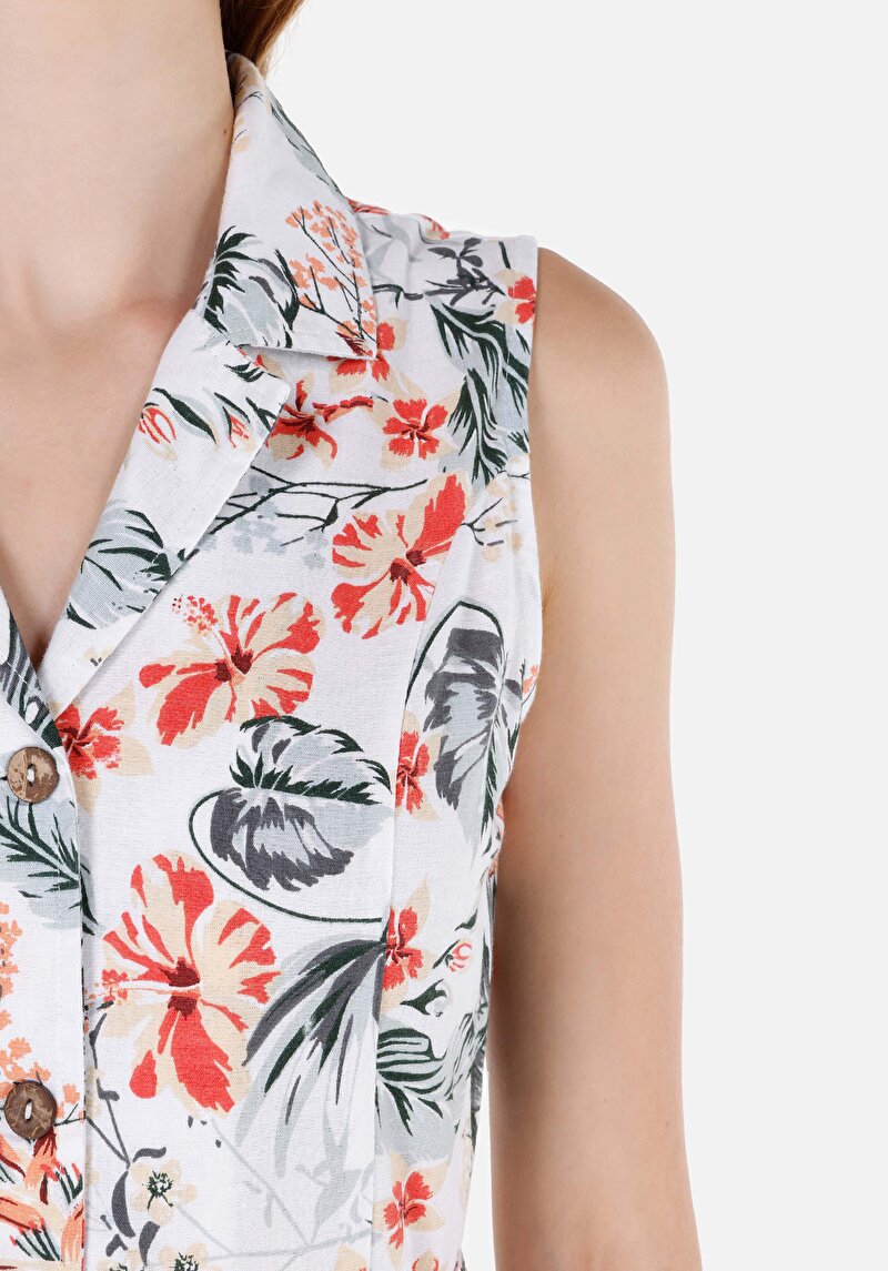 Показать информацию о Женское разноцветное платье стандартного кроя