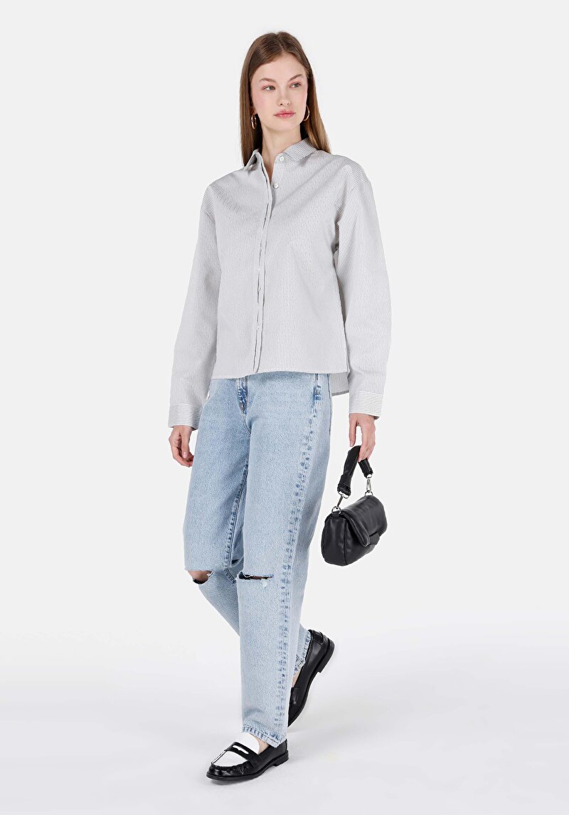 Показать информацию о Женские джинсы цвета индиго, прямого кроя, с завышенной талией