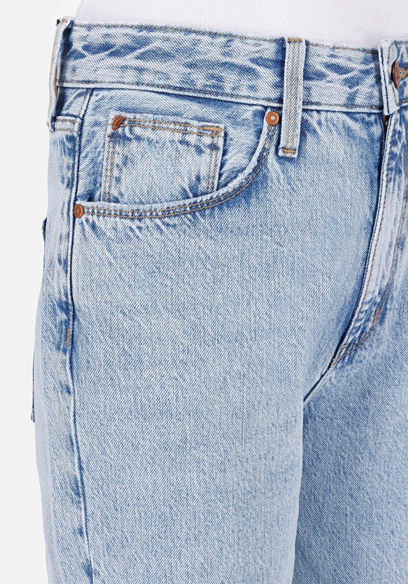 Показать информацию о Женские джинсы цвета индиго, прямого кроя, с завышенной талией