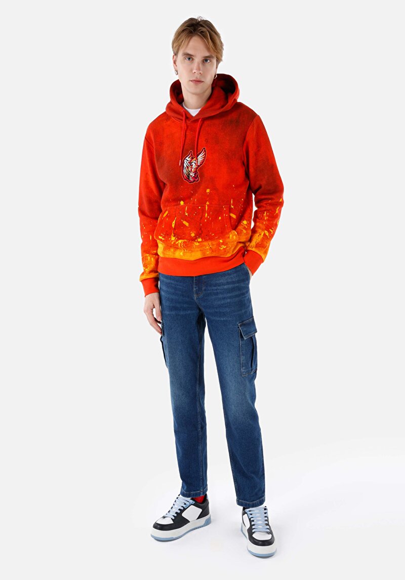 Изображение Мужские короткие джинсы карго цвета индиго, средней талии