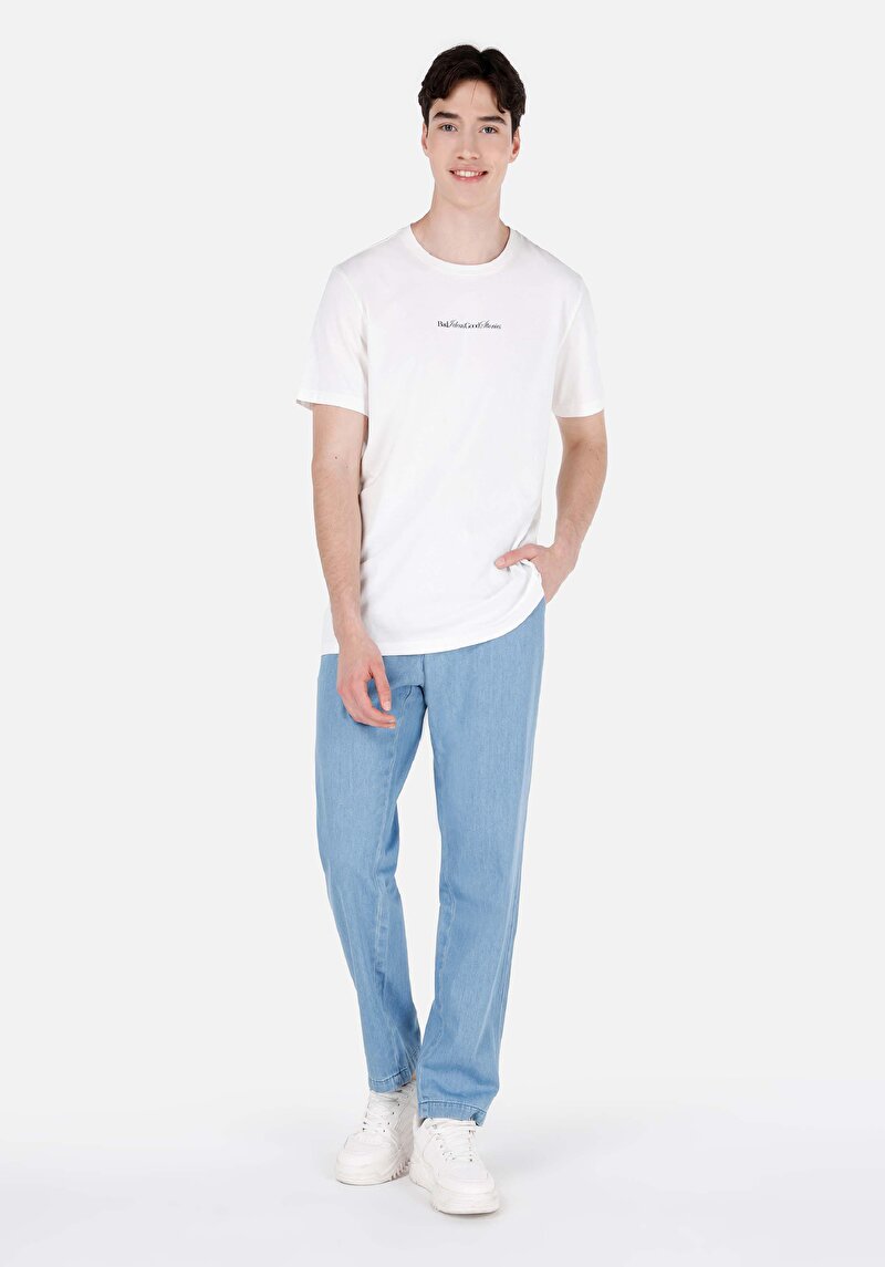 Изображение Мужские джинсы цвета индиго прямого кроя со средней посадкой jogger fit