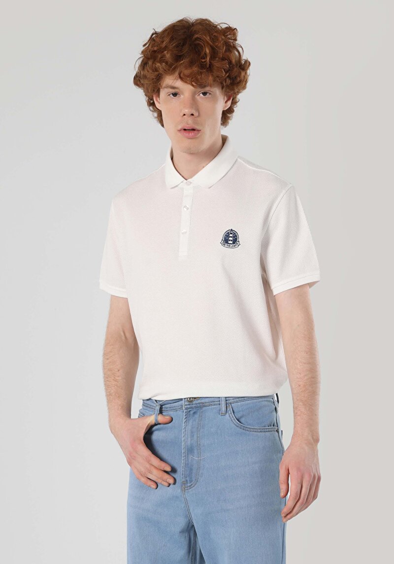 Изображение Мужские прямые синие брюки со средней посадкой и прямым кроем