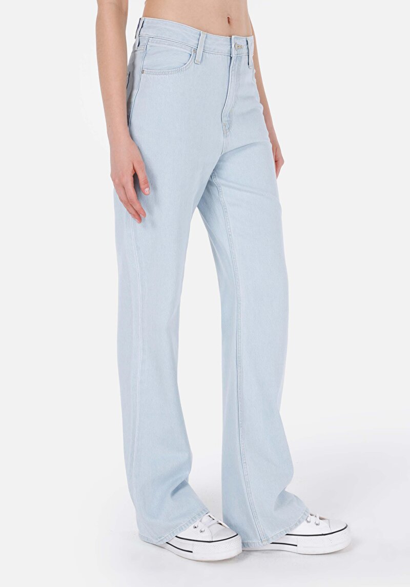 Показать информацию о Женские джинсы цвета индиго стандартного кроя со средней посадкой