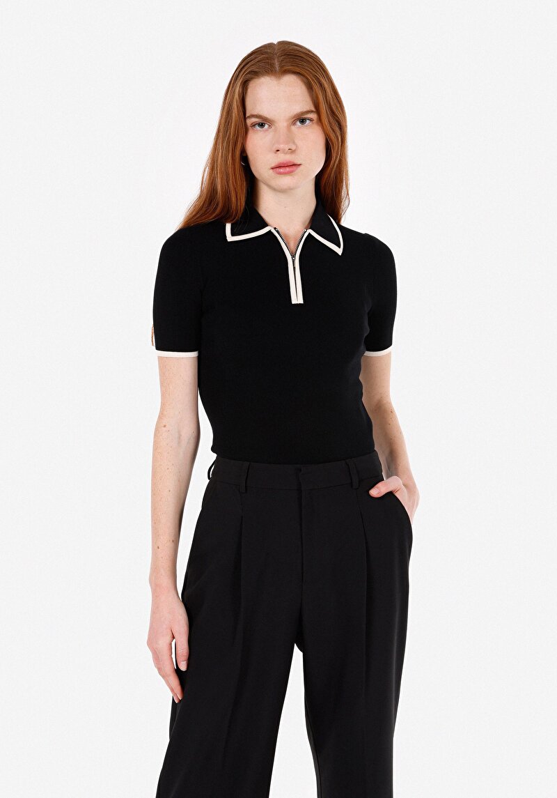 Изображение Женский свитер с коротким рукавом