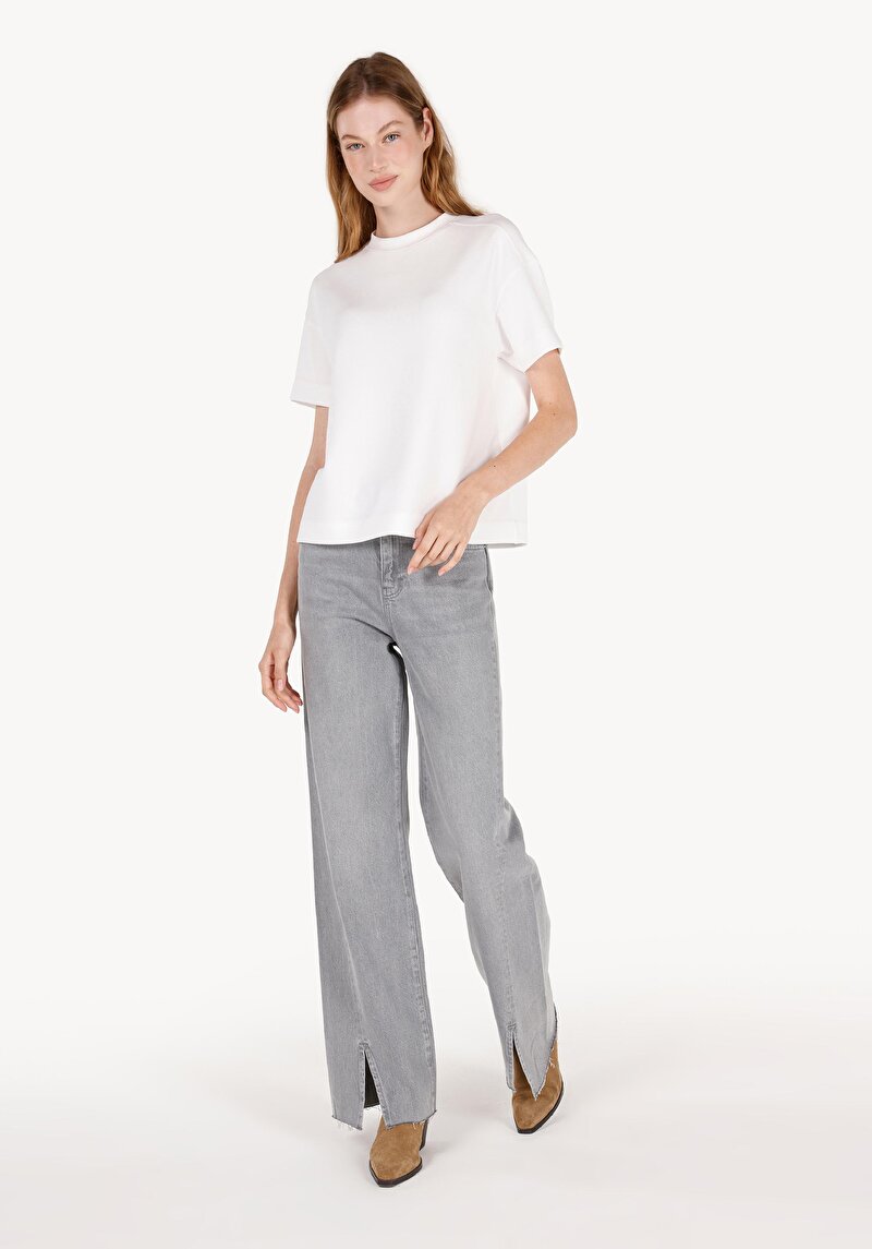 Показать информацию о Женские серые джинсы regular fit