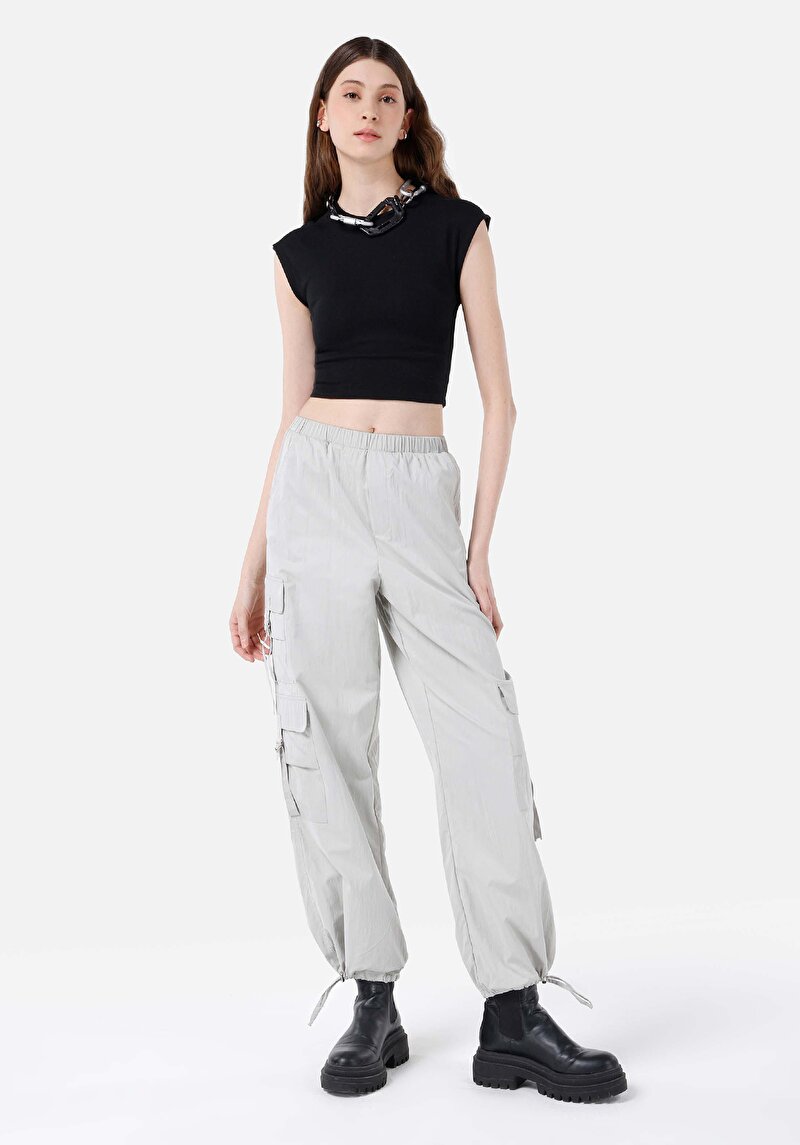 Изображение Женские брюки stone, широкие, с заниженной талией