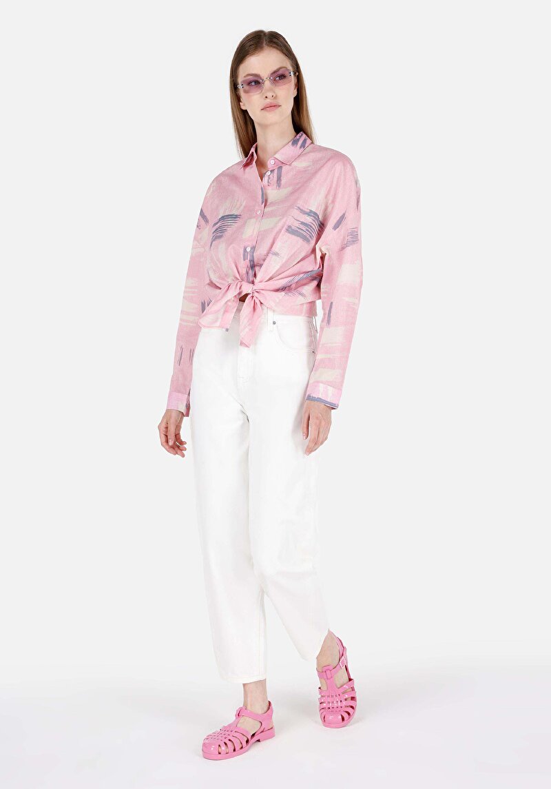 Показать информацию о Женские белые джинсы с эффектом воздушного шара, зауженные к низу, с высокой талией