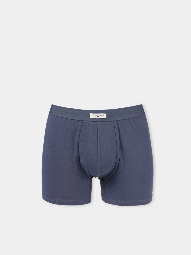 Изображение Мужские синие боксеры прямого кроя modern fit