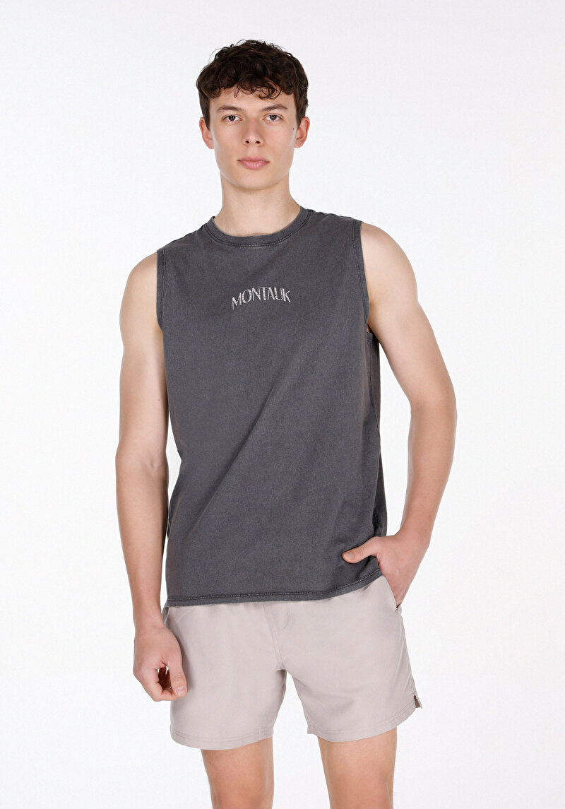 Изображение Мужская антрацитовая майка regular fit